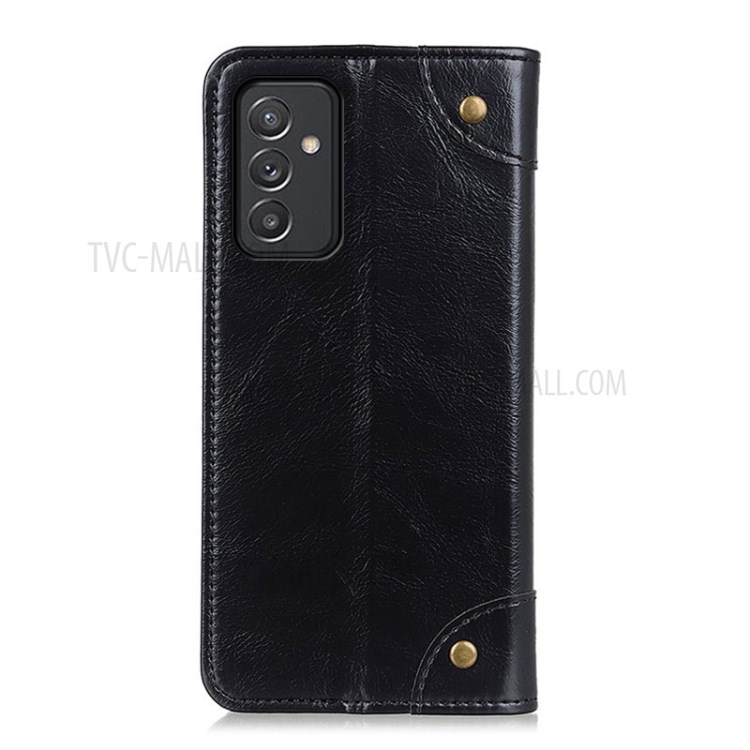 Auto-absorbed PU Leather Wallet Cover for Samsung Galaxy A82 5G - Black-3