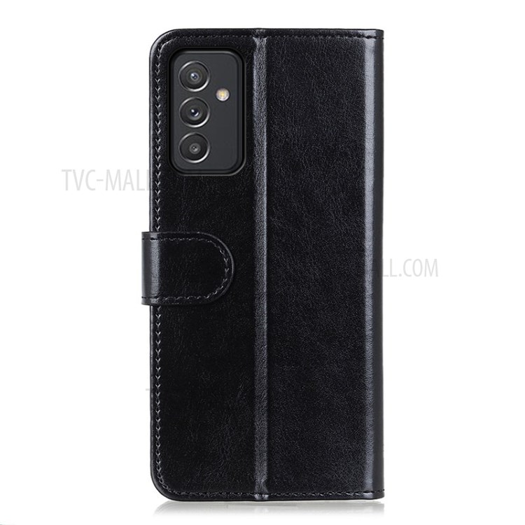 Crazy Horse Wallet Leather Stand Shell for Samsung Galaxy A82 5G - Black-3