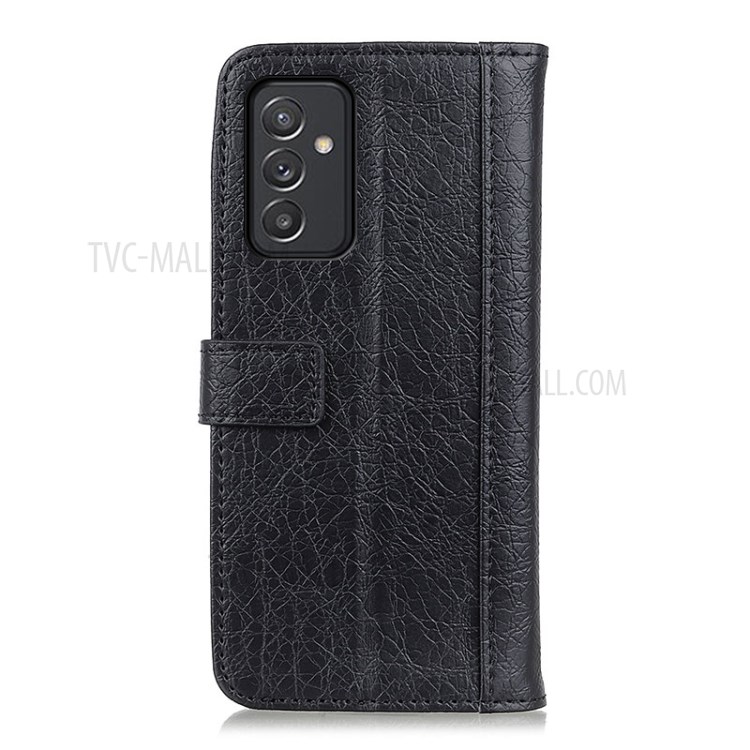 Rhino Texture Split Leather Stand Case with Wallet Design for Samsung Galaxy A82 5G - Black-3