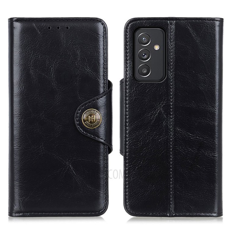 Wallet Leather Stand Phone Case for Samsung Galaxy A82 5G - Black-1