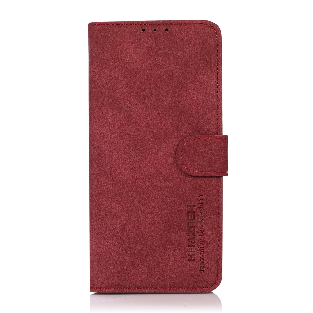 Lint Texture Leather Wallet Case for Samsung Galaxy A22 5G (EU Version) - Red-8
