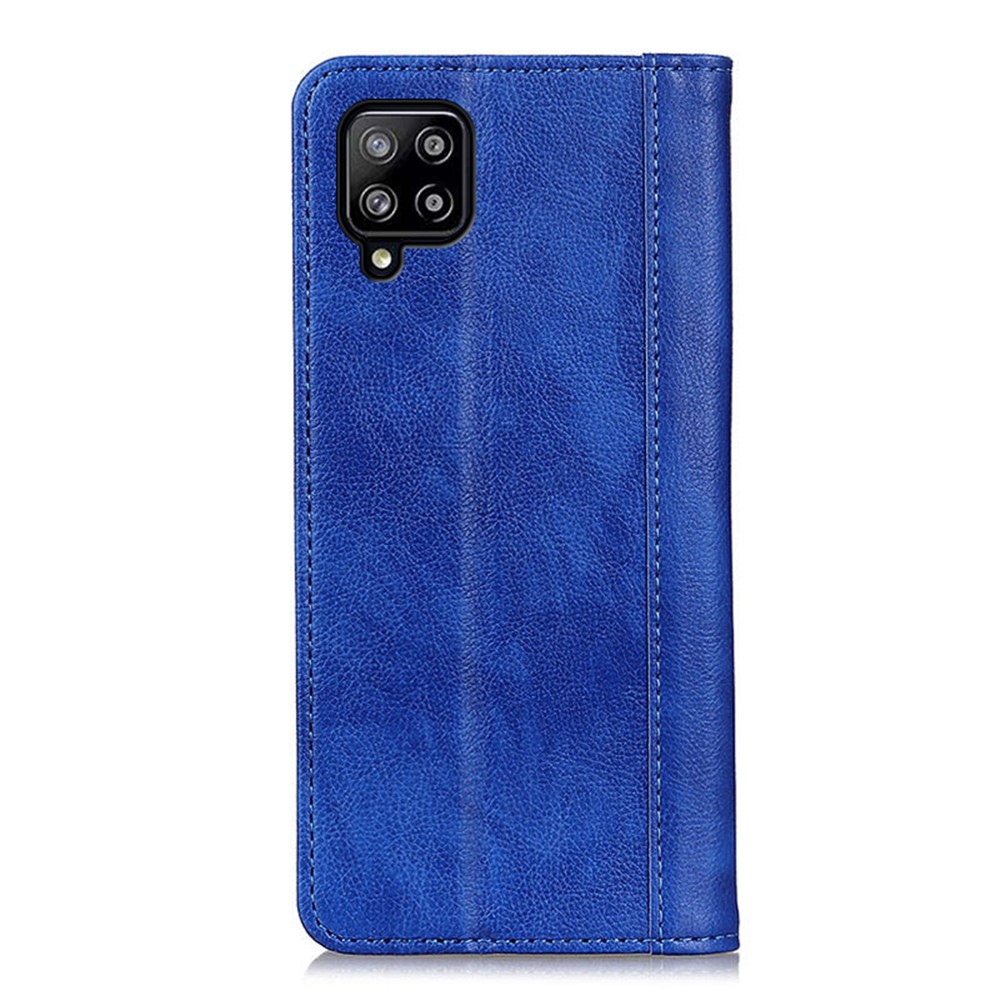 Auto-absorbed Litchi Texture Split Leather Wallet Stand Case Cover for Samsung Galaxy A22 4G (EU Version) - Blue-7