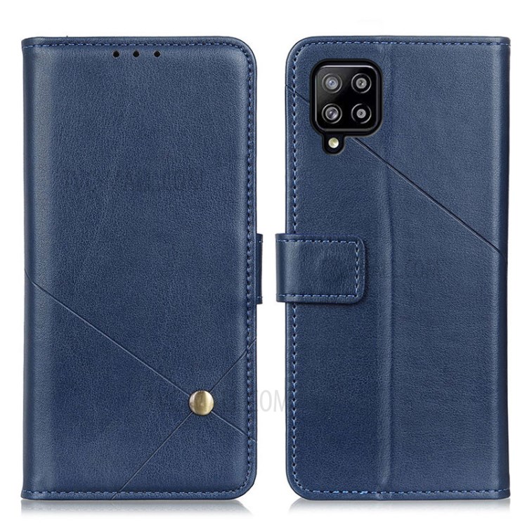 Wallet Stand PU Leather Phone Protection Shell Case for Samsung Galaxy A22 4G (EU Version) - Blue-1