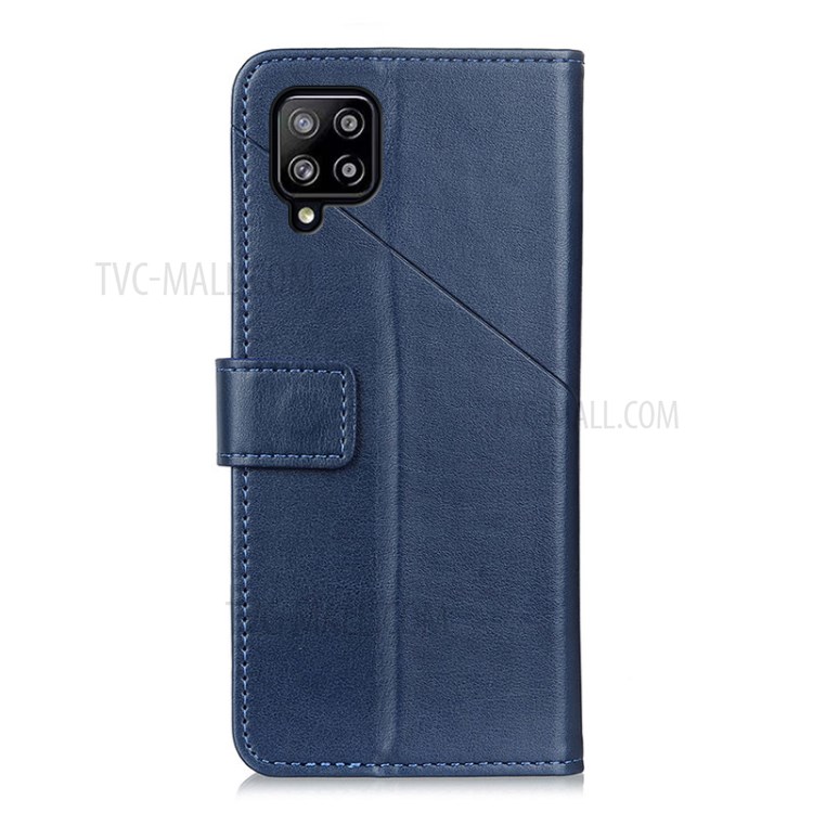 Wallet Stand PU Leather Phone Protection Shell Case for Samsung Galaxy A22 4G (EU Version) - Blue-7