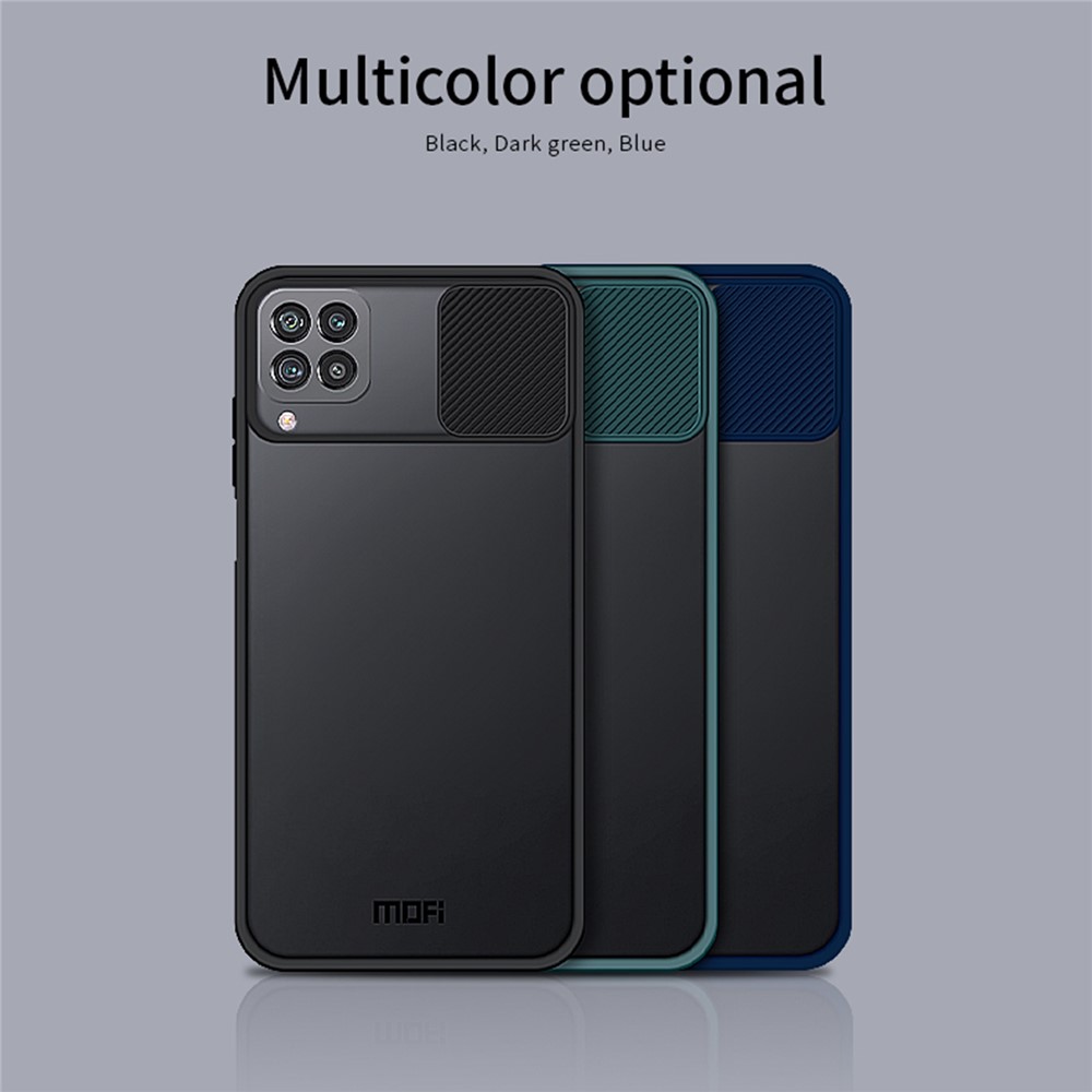 MOFI XINDUN Series Shock-Absorbed Slide Lens Protective Cover Design Hybrid Phone Case for Samsung Galaxy F62/M62 - Black-12