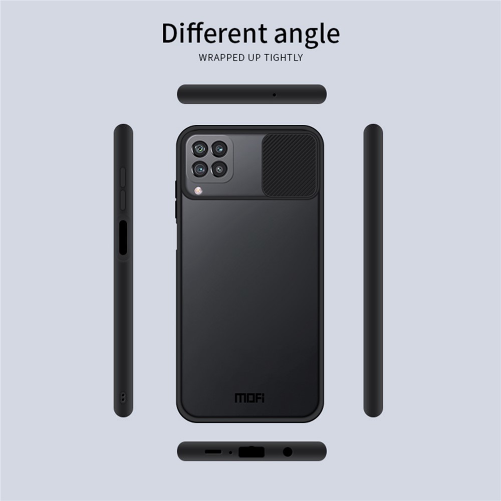 MOFI XINDUN Series Shock-Absorbed Slide Lens Protective Cover Design Hybrid Phone Case for Samsung Galaxy F62/M62 - Black-13