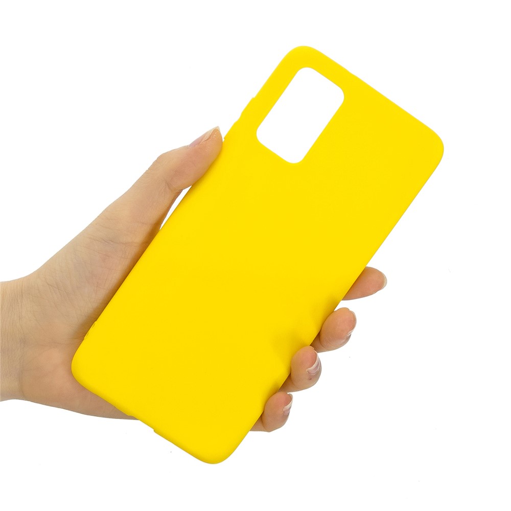 Матовая Кожа Противодействует Тошноту Телефона TPU Cover Для Samsung Galaxy A02S (164,2x75,9x9.1 Мм) - Желтый-4