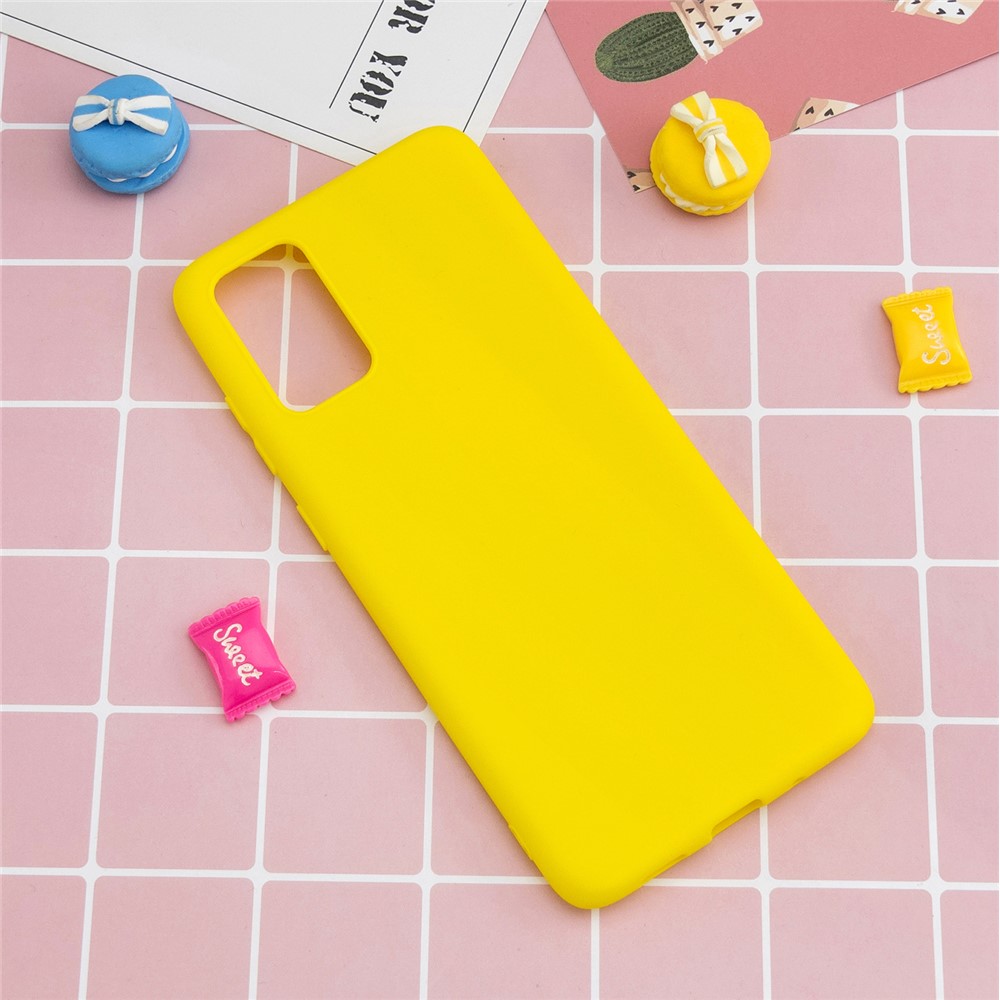 Матовая Кожа Противодействует Тошноту Телефона TPU Cover Для Samsung Galaxy A02S (164,2x75,9x9.1 Мм) - Желтый-6