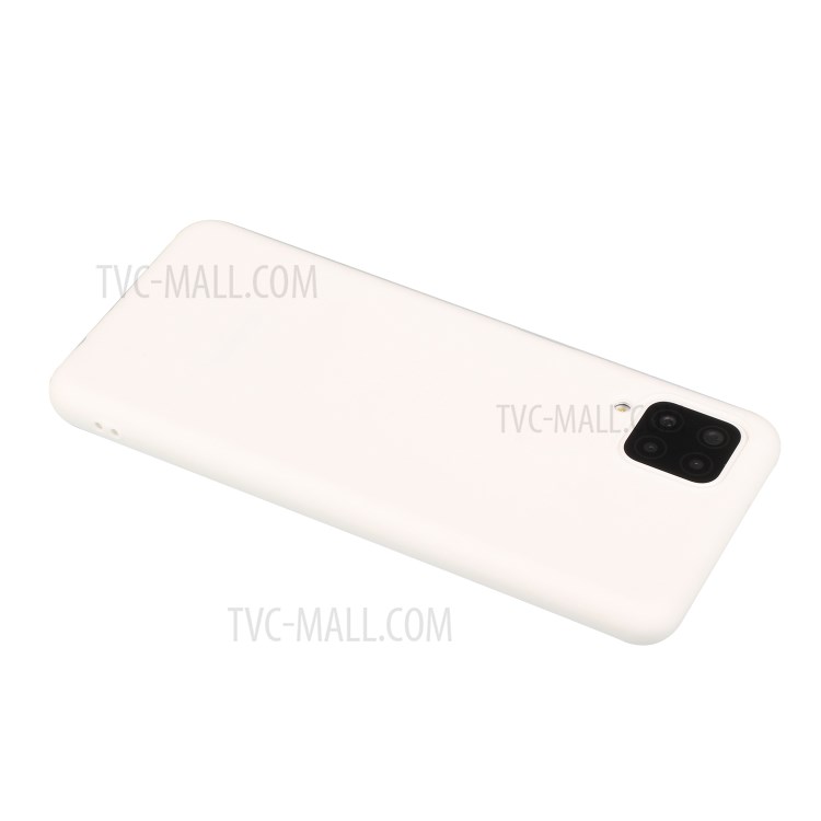 Matte Skin Shockproof TPU Phone Case Shell Cover for Samsung Galaxy A12 - White-3