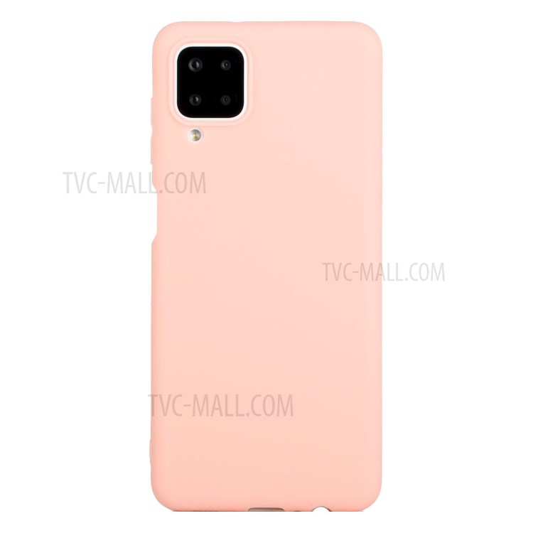 Matte Skin Shockproof TPU Phone Case Shell Cover for Samsung Galaxy A12 - Light Pink-1
