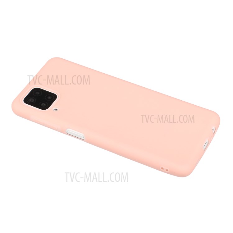 Matte Skin Shockproof TPU Phone Case Shell Cover for Samsung Galaxy A12 - Light Pink-2