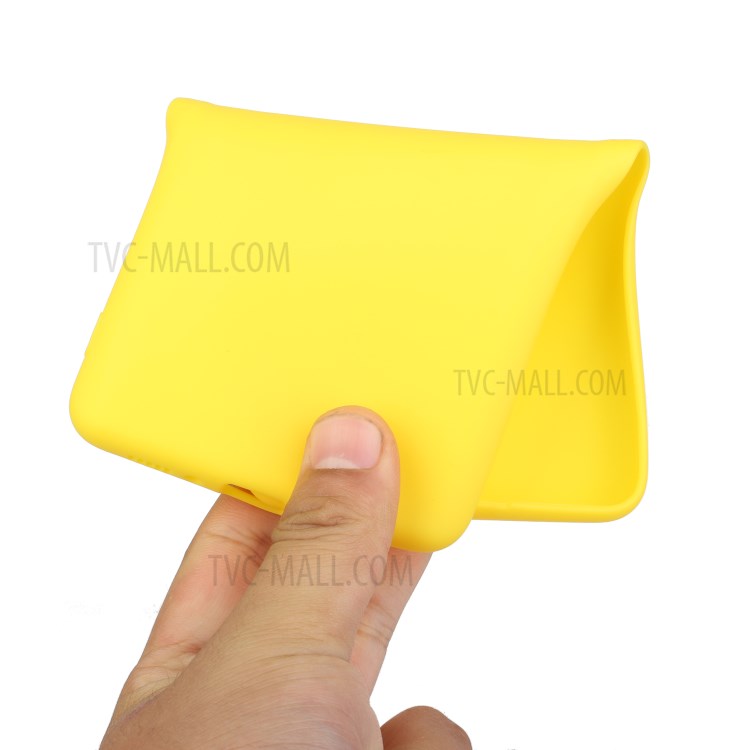 Matte Skin Shockproof TPU Phone Case Shell Cover for Samsung Galaxy A12 - Yellow-4