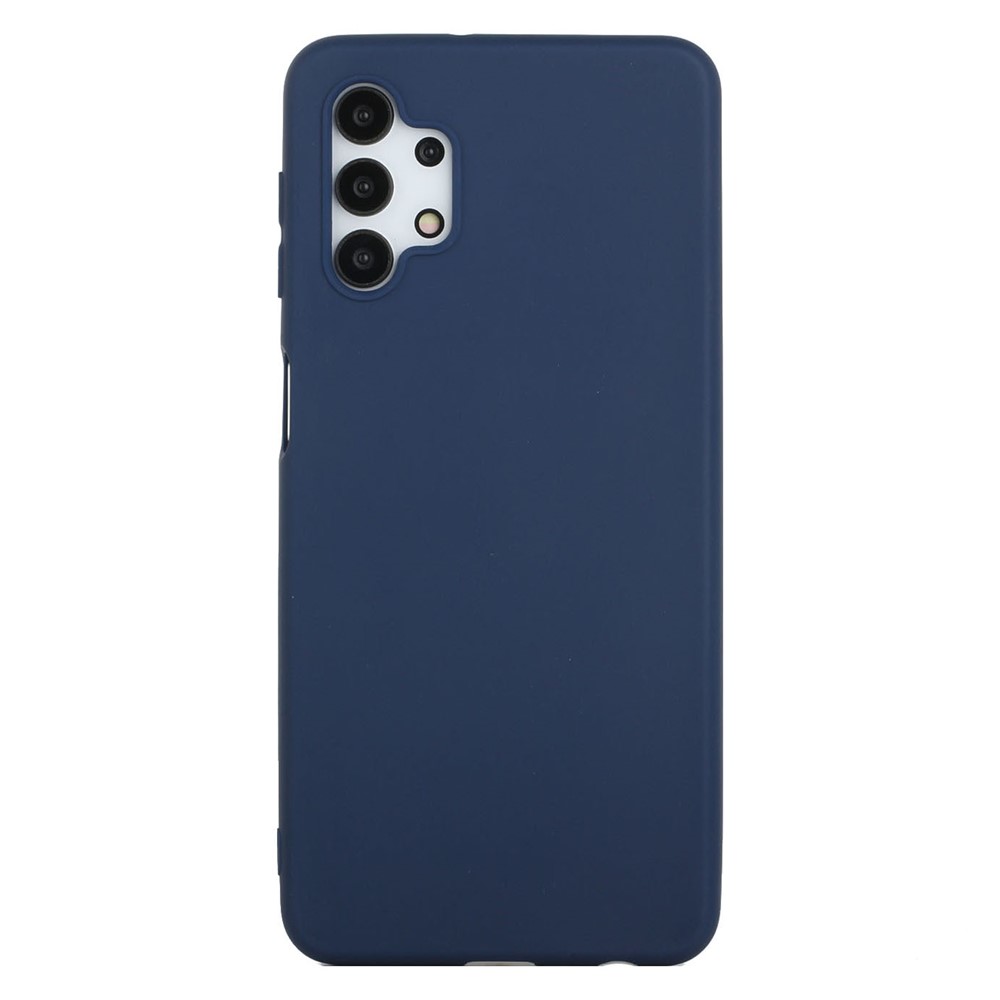 Matte Skin Shockproof TPU Phone Case Shell Cover for Samsung Galaxy A32 5G - Dark Blue-1