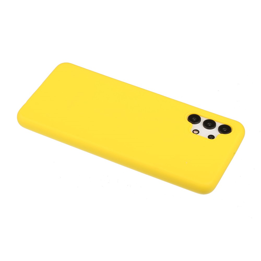 Matte Skin Shockproof TPU Phone Case Shell Cover for Samsung Galaxy A32 5G - Yellow-3
