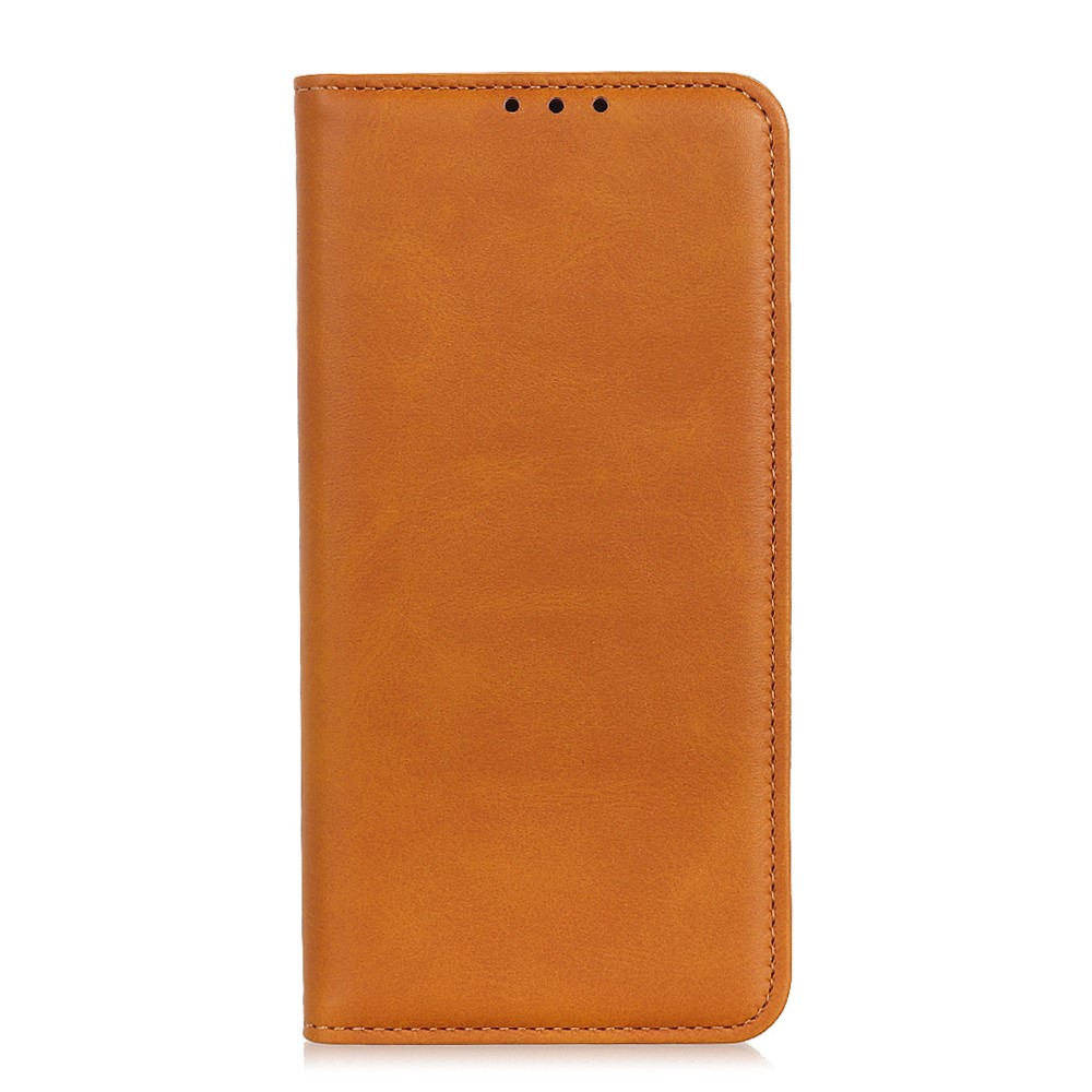 Magnetic Closure Split Leather Phone Case Shell Wallet Stand Cover for Samsung Galaxy A22 5G (EU Version) - Brown-2