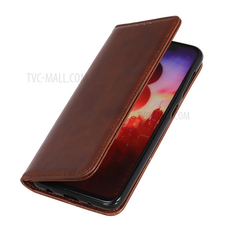 Magnetic Closure Split Leather Wallet Stand Phone Case for Samsung Galaxy A82 5G - Coffee-8