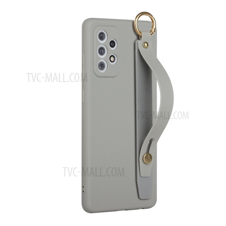 TPU Phone Cover with Kickstand Hand Strap for Samsung Galaxy A52 5G/4G - Grey-2