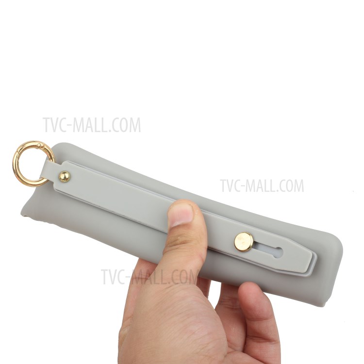 TPU Phone Cover with Kickstand Hand Strap for Samsung Galaxy A52 5G/4G - Grey-5