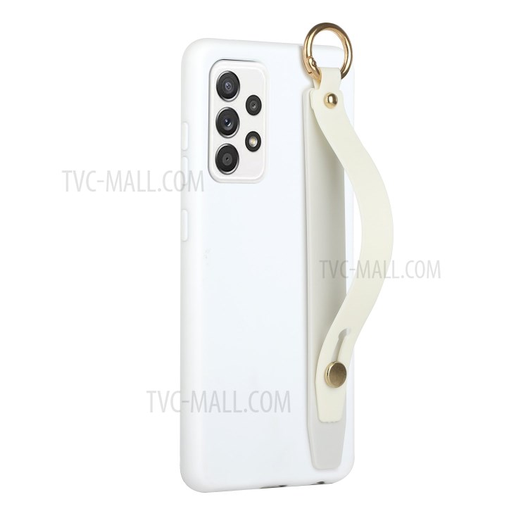 TPU Case with Hand Strap Kickstand for Samsung Galaxy A72 4G/5G - White-2