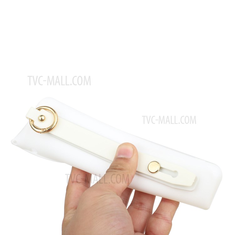 TPU Case with Hand Strap Kickstand for Samsung Galaxy A72 4G/5G - White-5