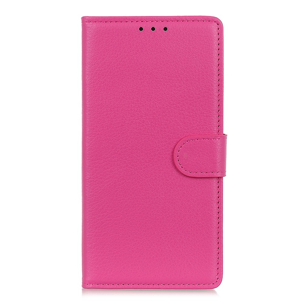 Classic Style Litchi Texture PU Leather Wallet Mobile Phone Case for Samsung Galaxy A22 5G (EU Version) - Rose-5