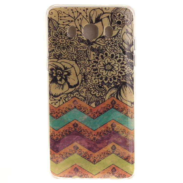 

IMD TPU Protective Case for Samsung Galaxy J5 (2016) - Chevron and Flower