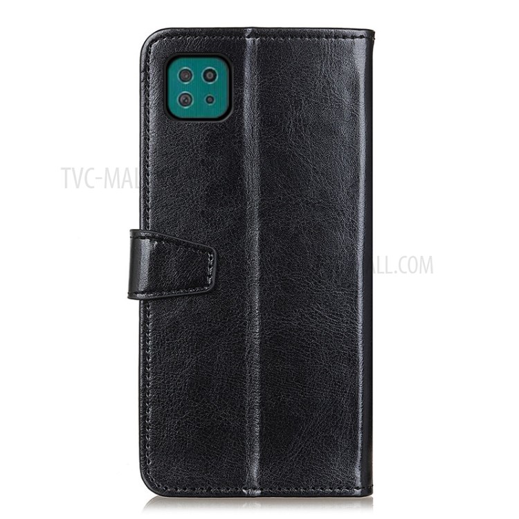 Full Protection Wallet Stand Design Leather Protective Case for Samsung Galaxy A22 5G (EU Version) - Black-6