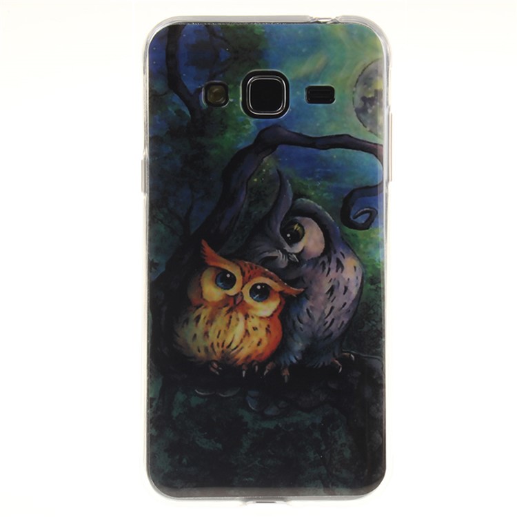 

IMD Clear TPU Back Cover for Samsung Galaxy J3 (2016) / J3 - Owl Couple