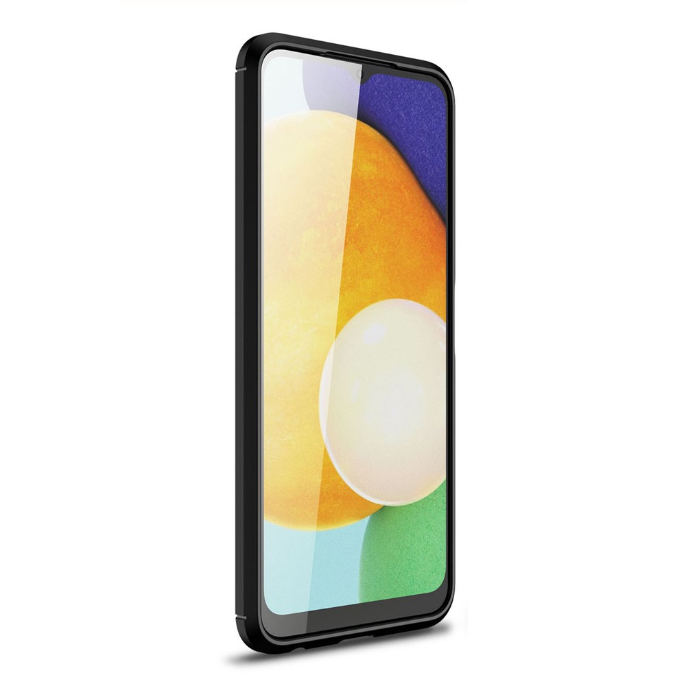 Flexible TPU Phone Protector Case Brushed Carbon Fiber Texture Cover for Samsung Galaxy A22 5G (EU Version) - Black-2
