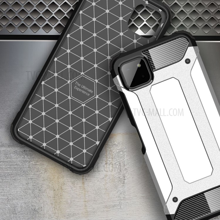 Armor Guard Plastic + TPU Combo Shell Case for Samsung Galaxy A22 5G (EU Version) - Silver-5