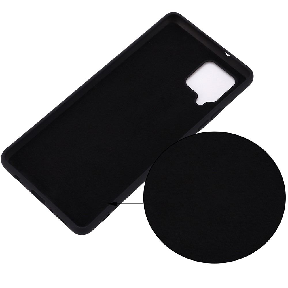 Liquid Silicone Soft Cover Case with Handy Strap for Samsung Galaxy F62/M62 - Black-4