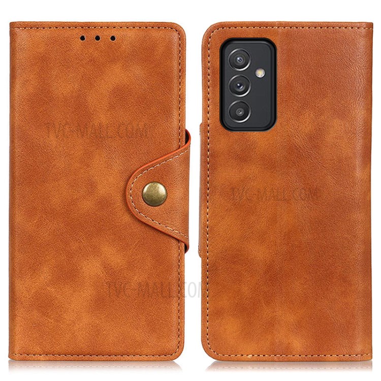 Wallet Leather Stand Case for Samsung Galaxy A82 5G - Brown-1