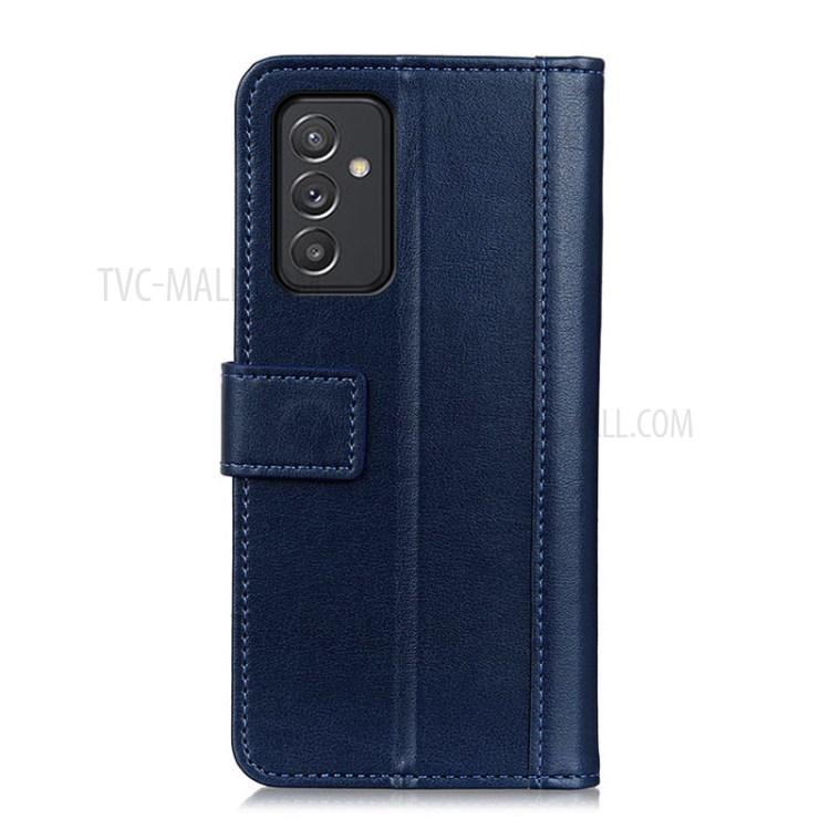 Full Protection Stand Leather Phone Cover Wallet Design Case for Samsung Galaxy A82 5G - Blue-6