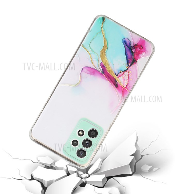 Marble Pattern Precise Cut-Out Soft TPU Case for Samsung Galaxy A52 5G - Style A-2
