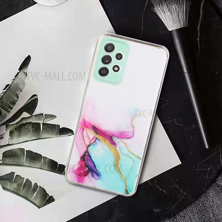 Marble Pattern Precise Cut-Out Soft TPU Case for Samsung Galaxy A52 5G - Style A-4