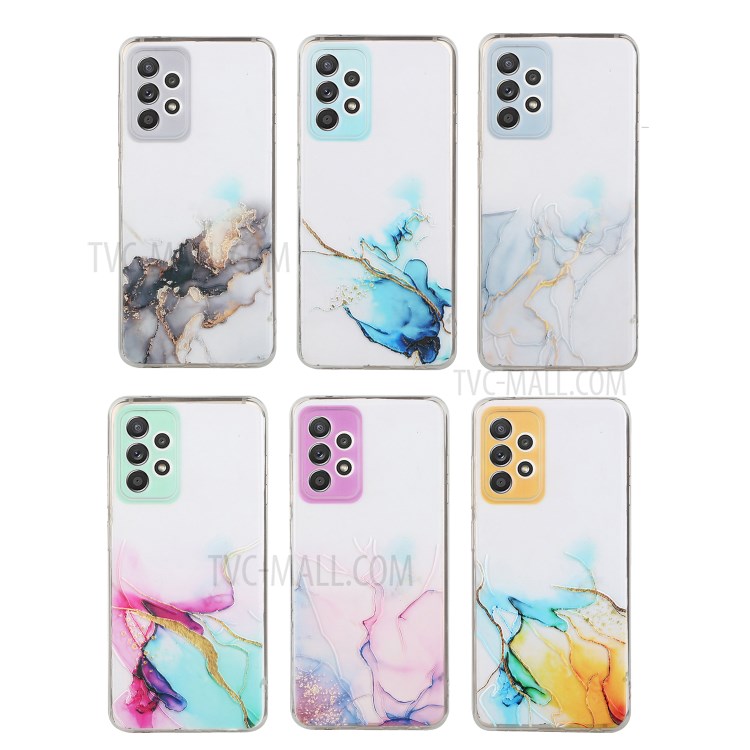 Marble Pattern Precise Cut-Out Soft TPU Case for Samsung Galaxy A52 5G - Style A-5