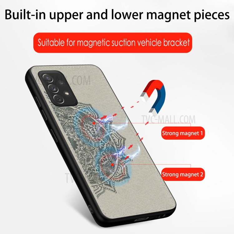 Mentions Légales Mandala Flower PU Coated PC + TPU Combo Téléphone Shell Pour Samsung Galaxy A72 4G / 5G - Noir-10