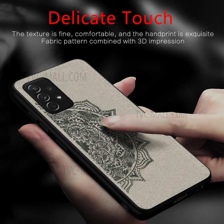 Mentions Légales Mandala Flower PU Coated PC + TPU Combo Téléphone Shell Pour Samsung Galaxy A72 4G / 5G - Noir-11