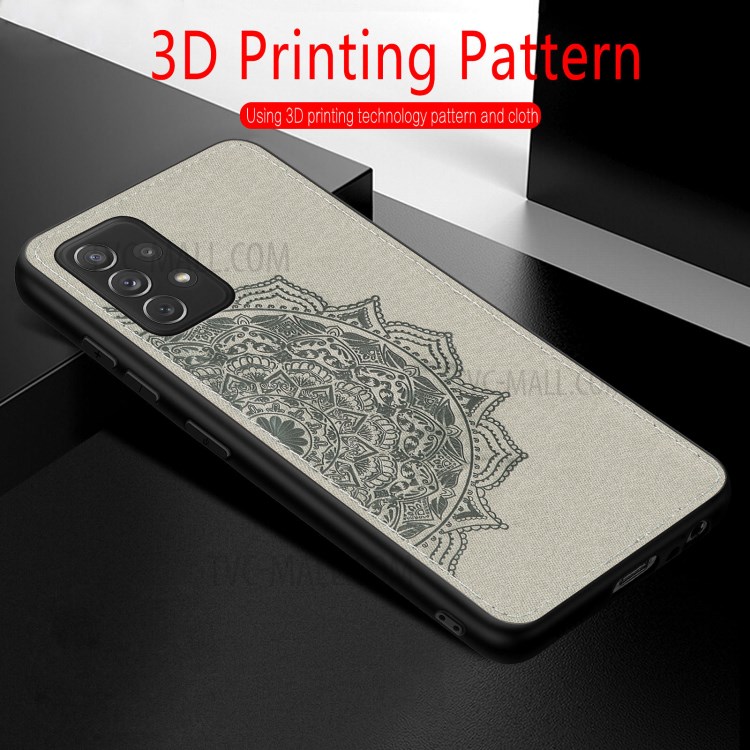 Mentions Légales Mandala Flower PU Coated PC + TPU Combo Téléphone Shell Pour Samsung Galaxy A72 4G / 5G - Noir-12