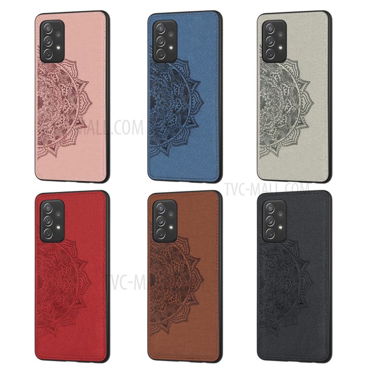 Mentions Légales Mandala Flower PU Coated PC + TPU Combo Téléphone Shell Pour Samsung Galaxy A72 4G / 5G - Noir-13