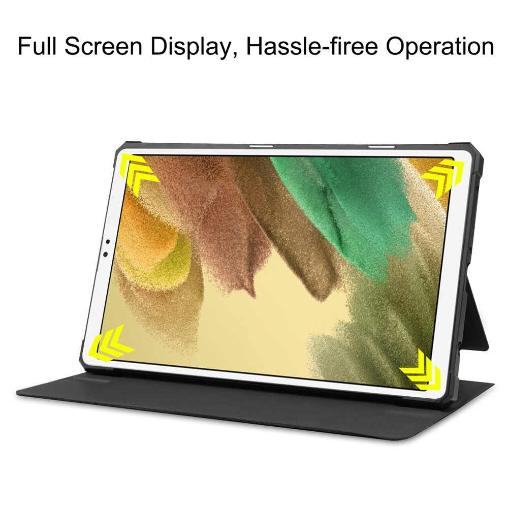 Textured Leather Stand Tablet Cover for Samsung Galaxy Tab A7 Lite 8.7-inch - Black-3