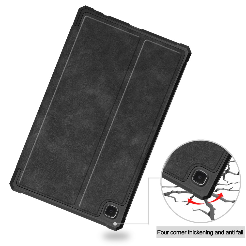 Textured Leather Stand Tablet Cover for Samsung Galaxy Tab A7 Lite 8.7-inch - Black-5