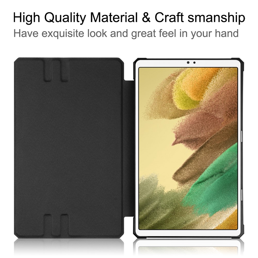 Textured Leather Stand Tablet Cover for Samsung Galaxy Tab A7 Lite 8.7-inch - Black-6