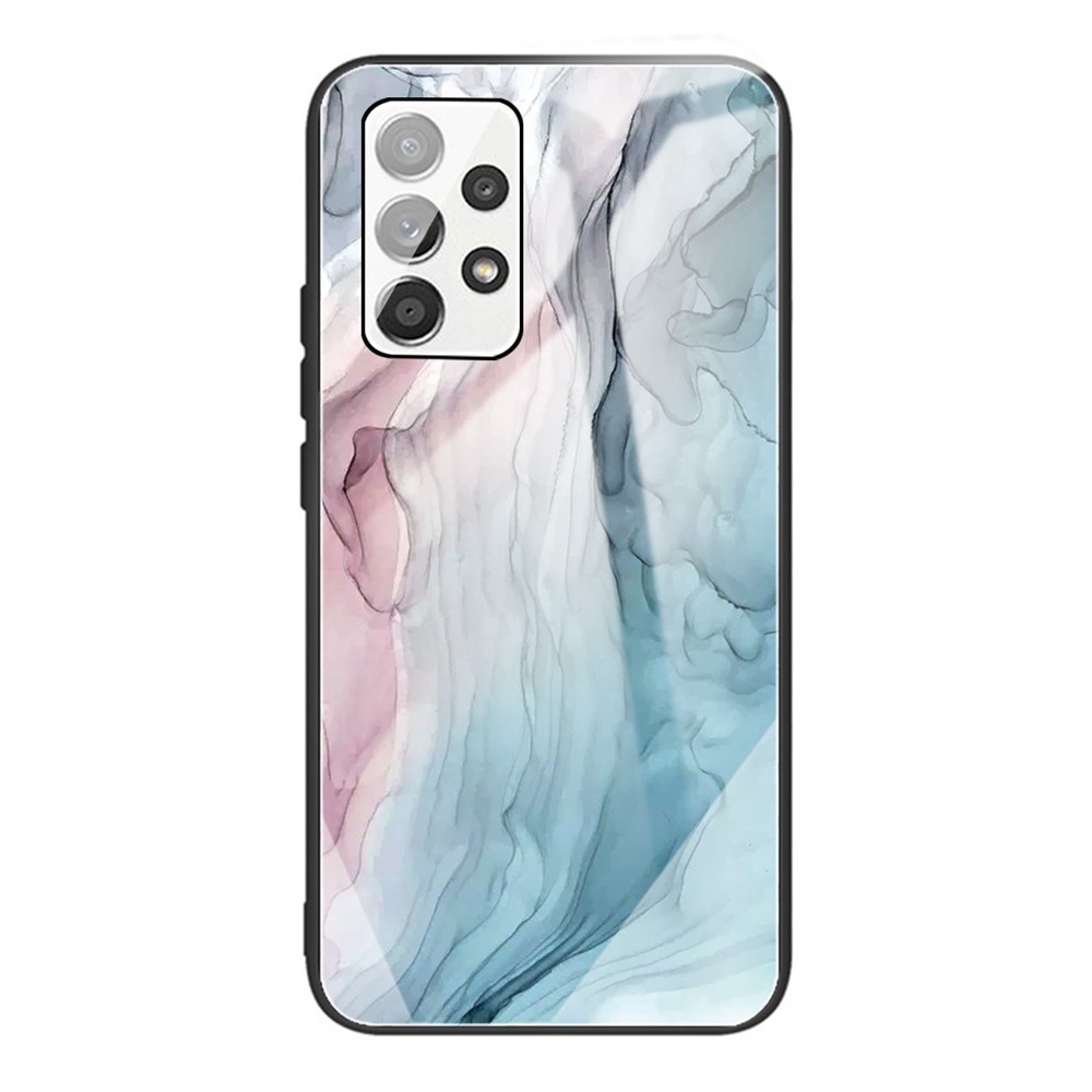 Marble Pattern Shockproof Tempered Glass + TPU Phone Case for Samsung Galaxy A72 5G/4G - Style A-1