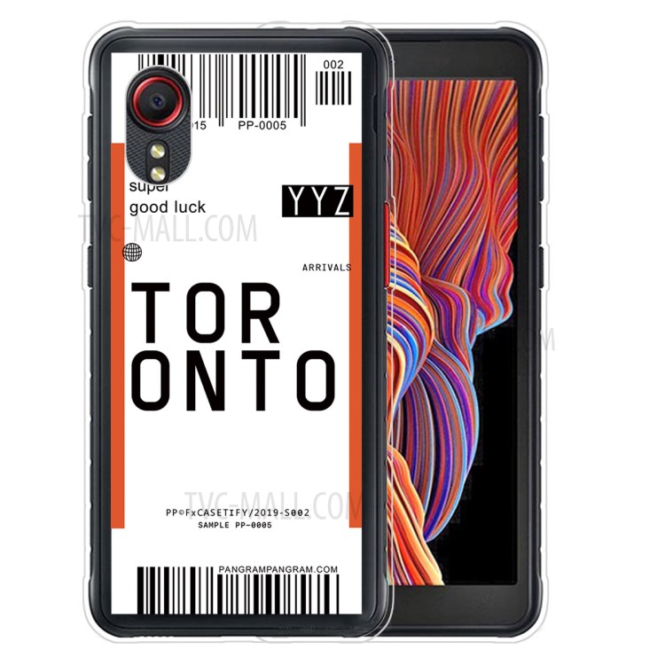 Boarding Check Pattern Printing IMD Workmanship Shockproof Phone Case for Samsung Galaxy Xcover 5 - Toronto-1