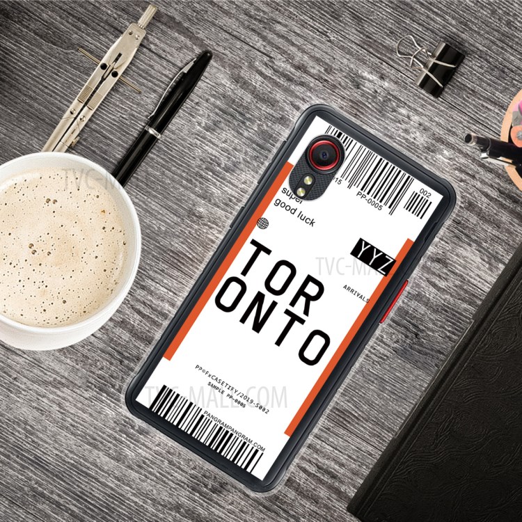 Boarding Check Pattern Printing IMD Workmanship Shockproof Phone Case for Samsung Galaxy Xcover 5 - Toronto-2