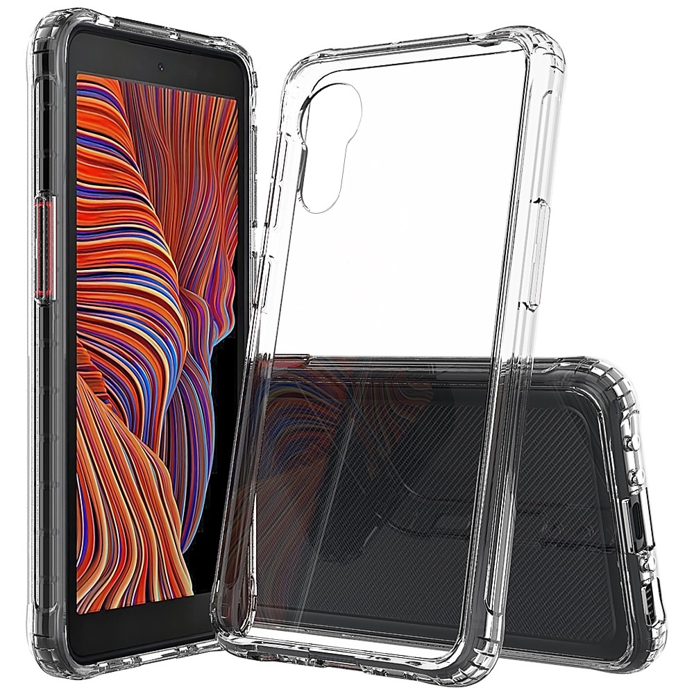 Transparent Scratch-Resistant Acrylic + TPU Back Hybrid Phone Case Cover for Samsung Galaxy Xcover 5-6