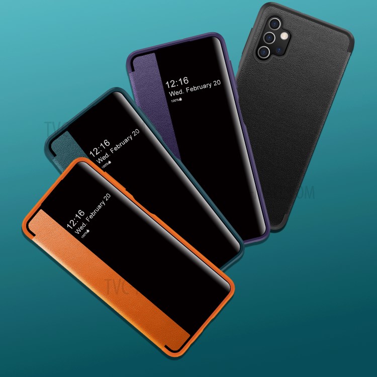 Cellphone Protective Leather Case Drop-Resistant Flip Cover for Samsung Galaxy A32 4G (EU Version) - Orange-12