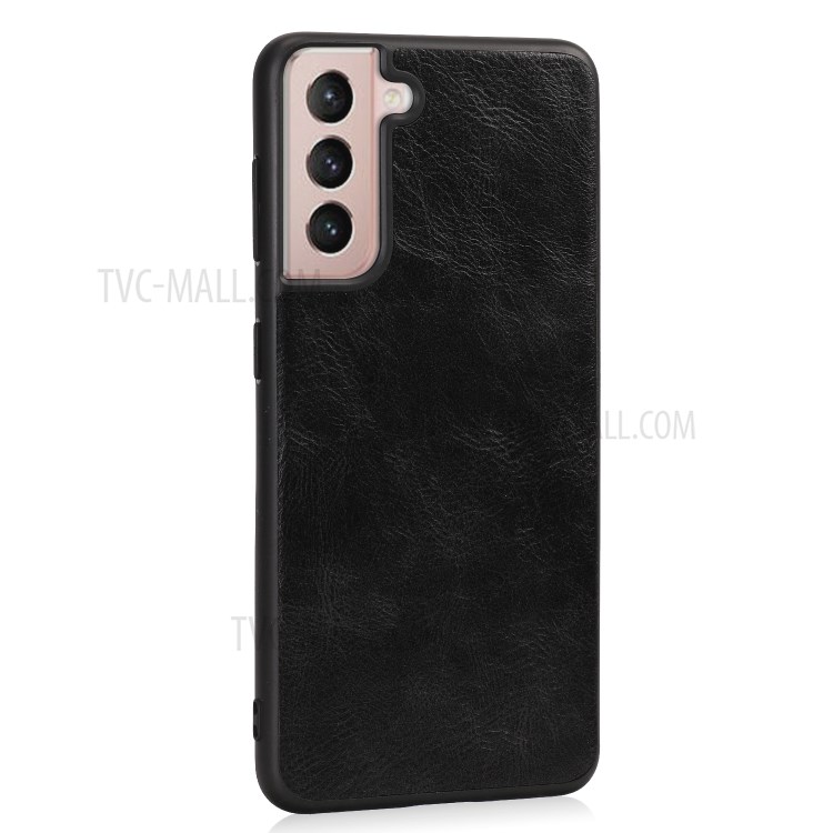 Crazy Horse Texture PU Leather Coated TPU Cover for Samsung Galaxy S21 FE - Black-6