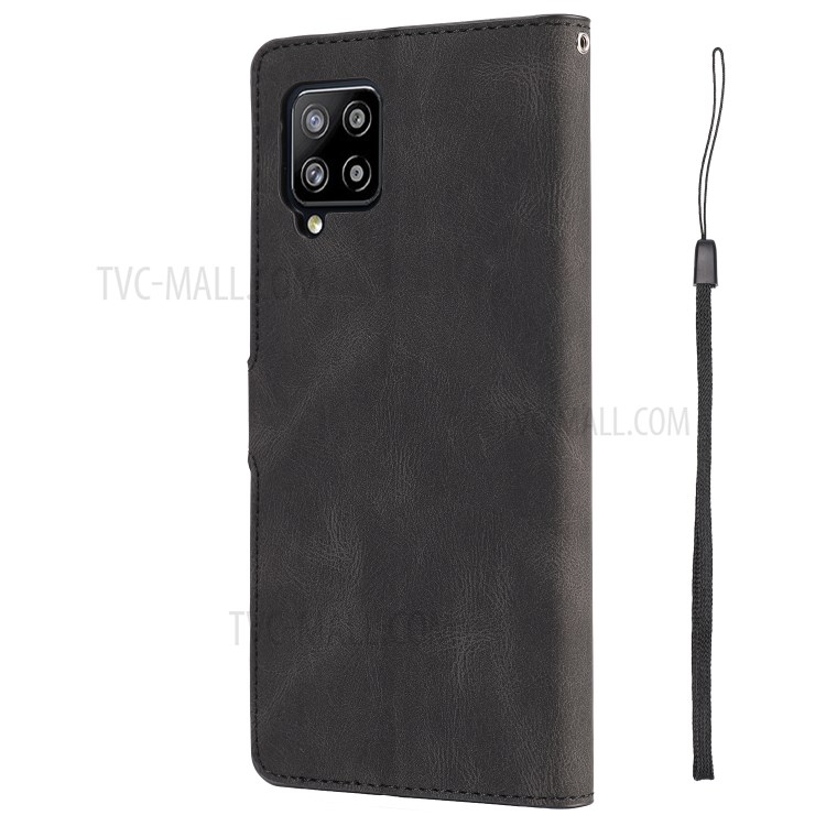 Fantasy Classic Leather Case Mobile Phone Cover with Wallet Stand for Samsung Galaxy F62/M62 - Black-10
